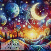 Blue Witch by Artifey, 70x90cm with 110 colors DPW-417