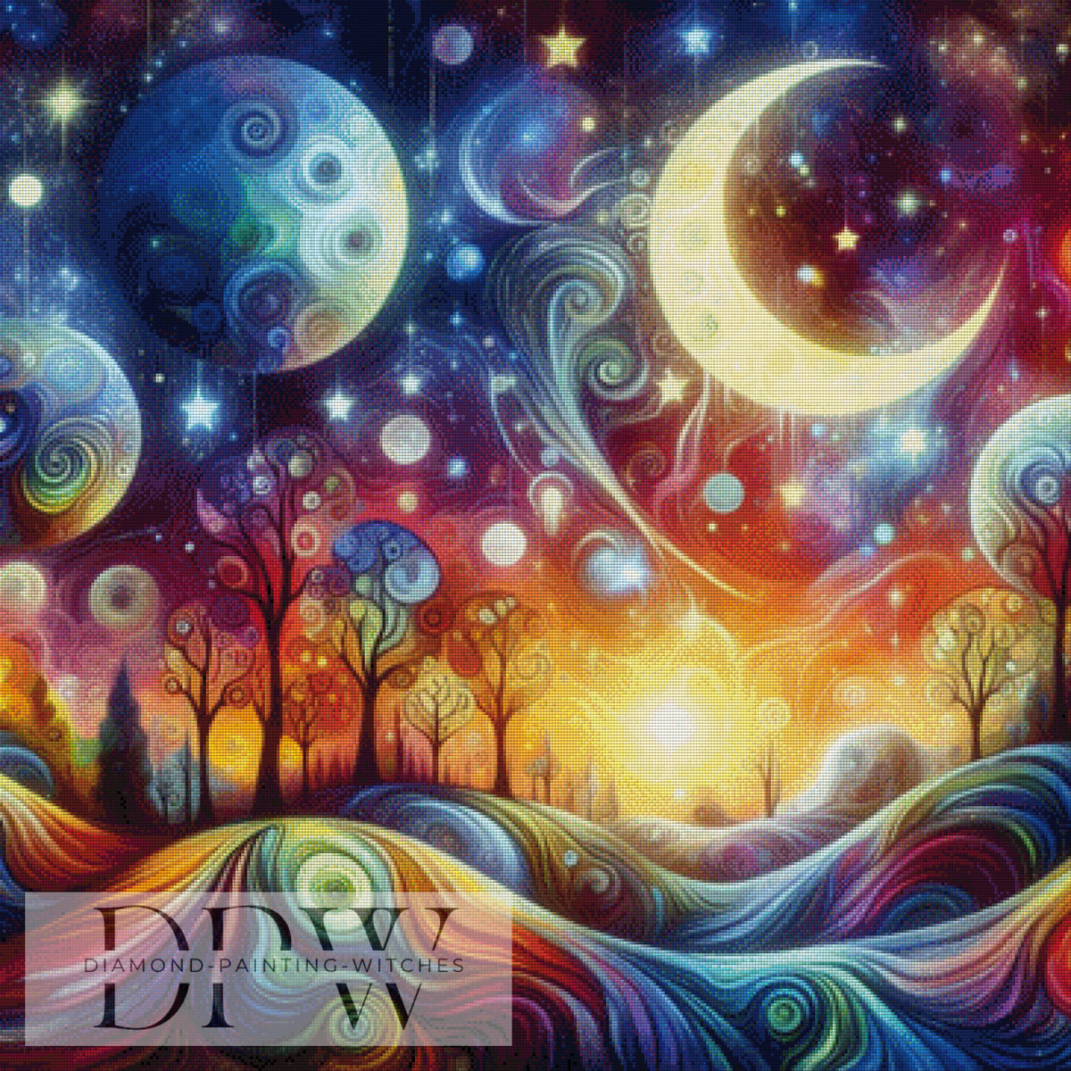 Blue Witch by Artifey, 70x90cm with 110 colors DPW-417
