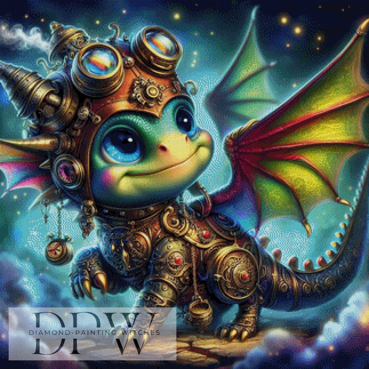 Blue Witch by Artifey, 70x90cm with 110 colors DPW-417