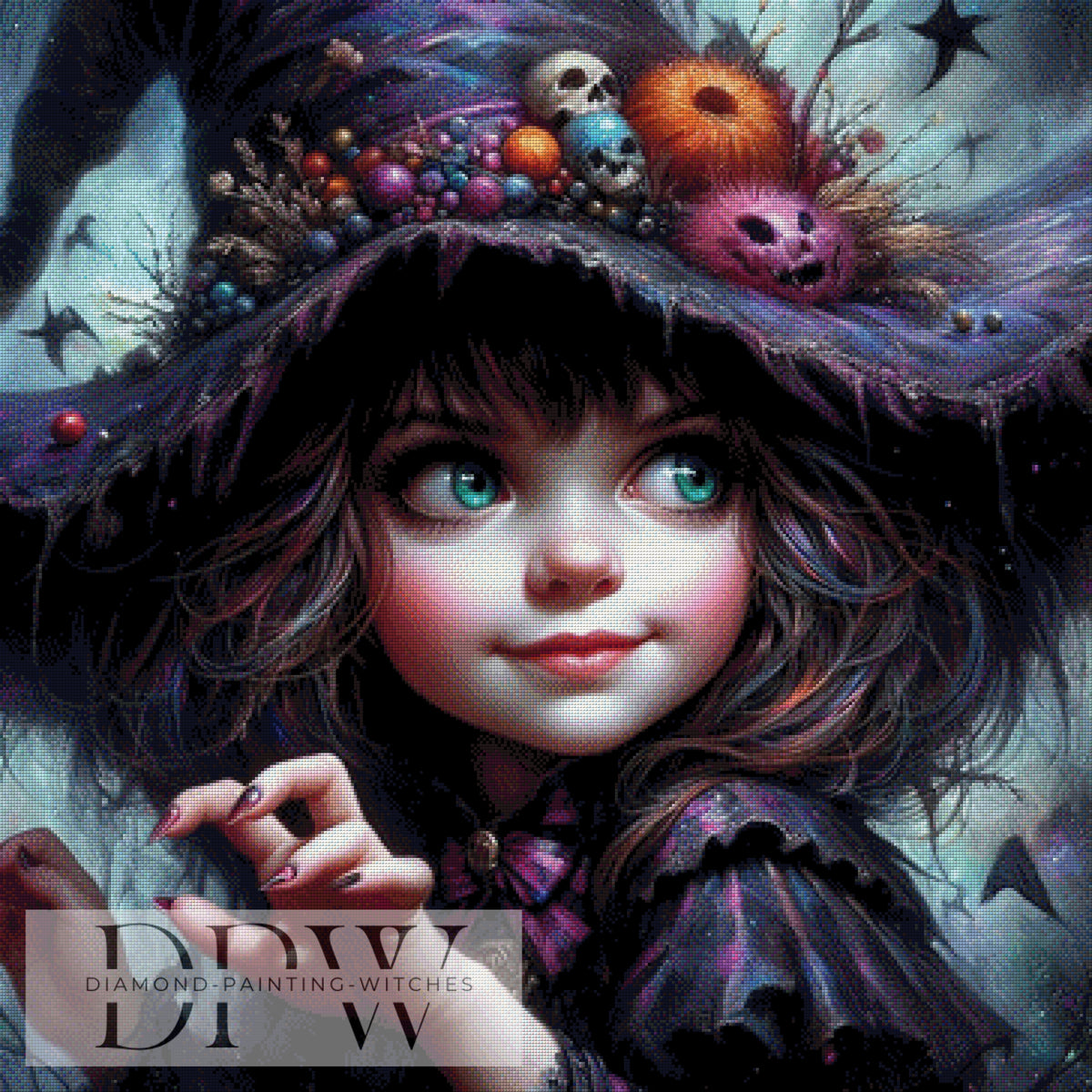 Blue Witch by Artifey, 70x90cm with 110 colors DPW-417