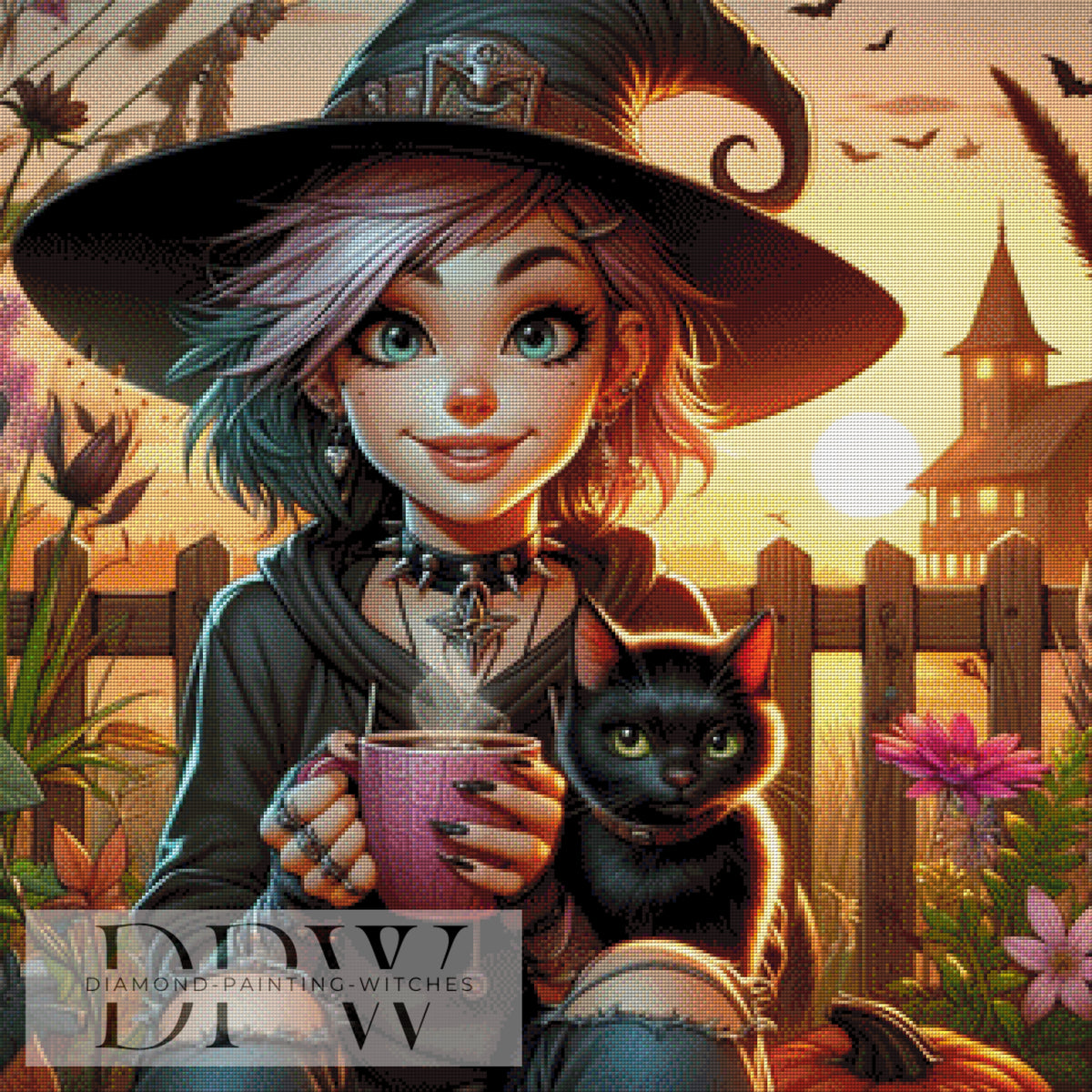 Blue Witch by Artifey, 70x90cm with 110 colors DPW-417