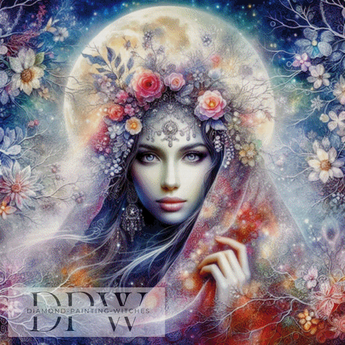Blue Witch by Artifey, 70x90cm with 110 colors DPW-417