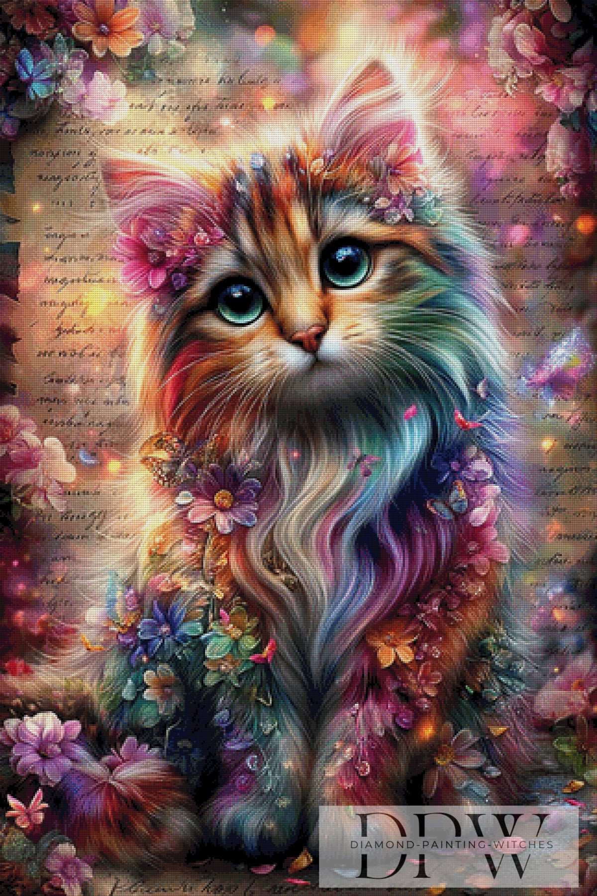 Vintage Regenbogenkatze by ellufija mit 370 Farben