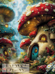 Mushroom House by CleoDora with 340 colors