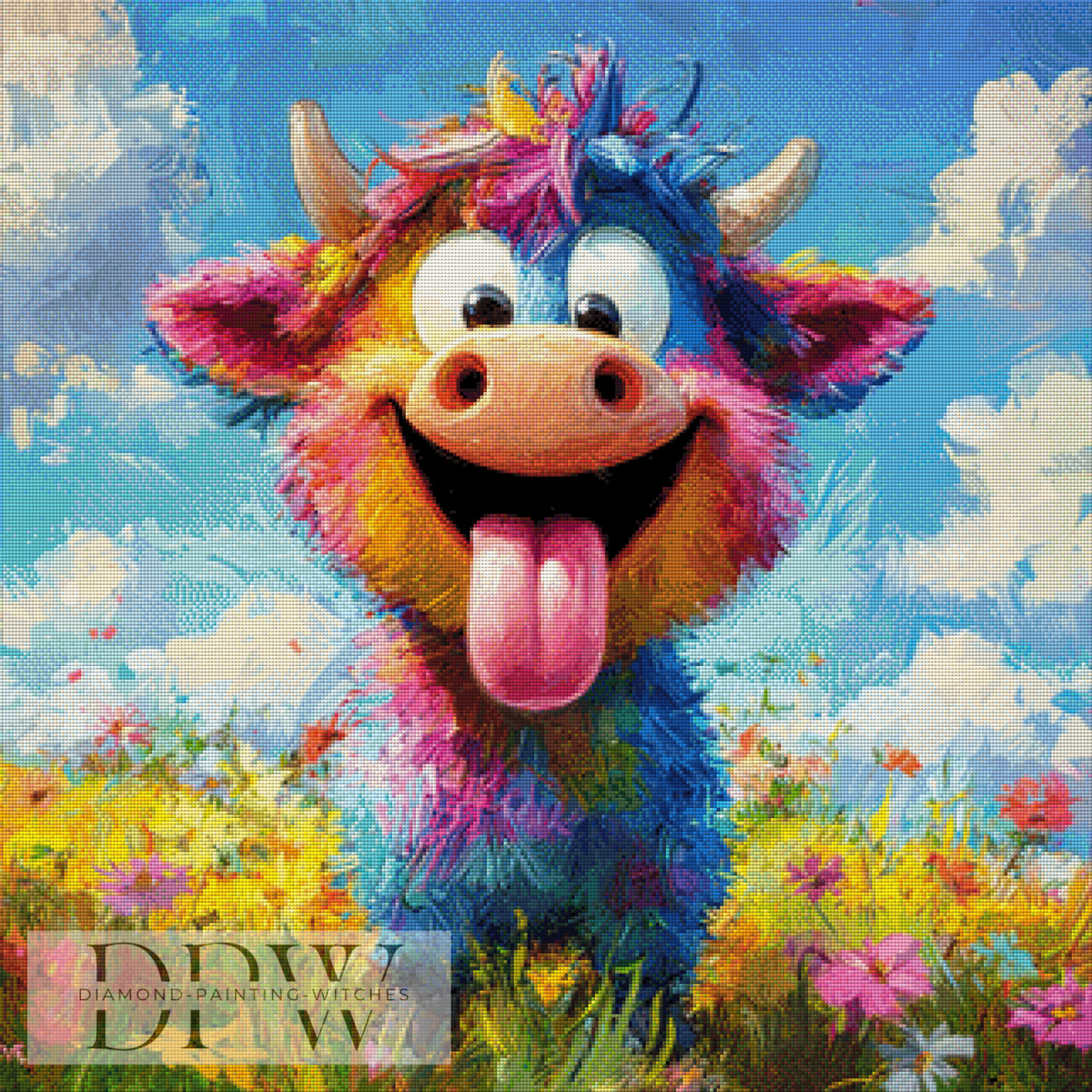 Flower Power Piepsi by Elly_A.I 80x80cm with 300 colors DPW-1076