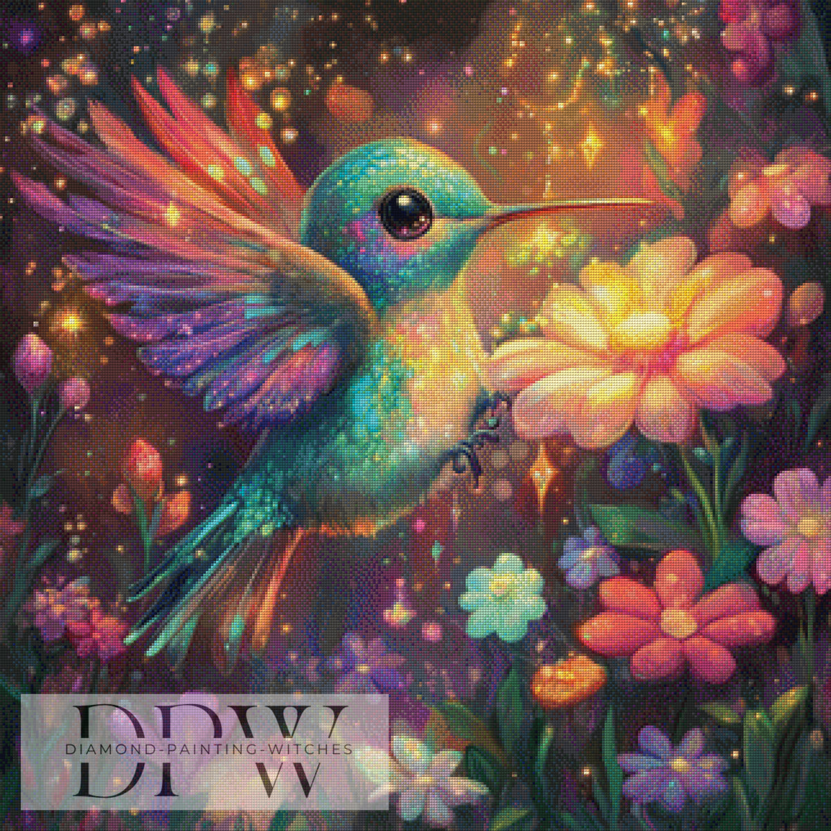 Flower Power Piepsi by Elly_A.I 80x80cm with 300 colors DPW-1076