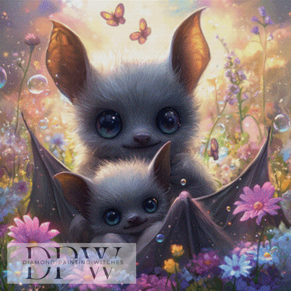Flower Power Piepsi by Elly_A.I 80x80cm with 300 colors DPW-1076