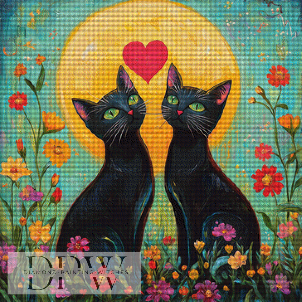 Flower Power Piepsi by Elly_A.I 80x80cm with 300 colors DPW-1076