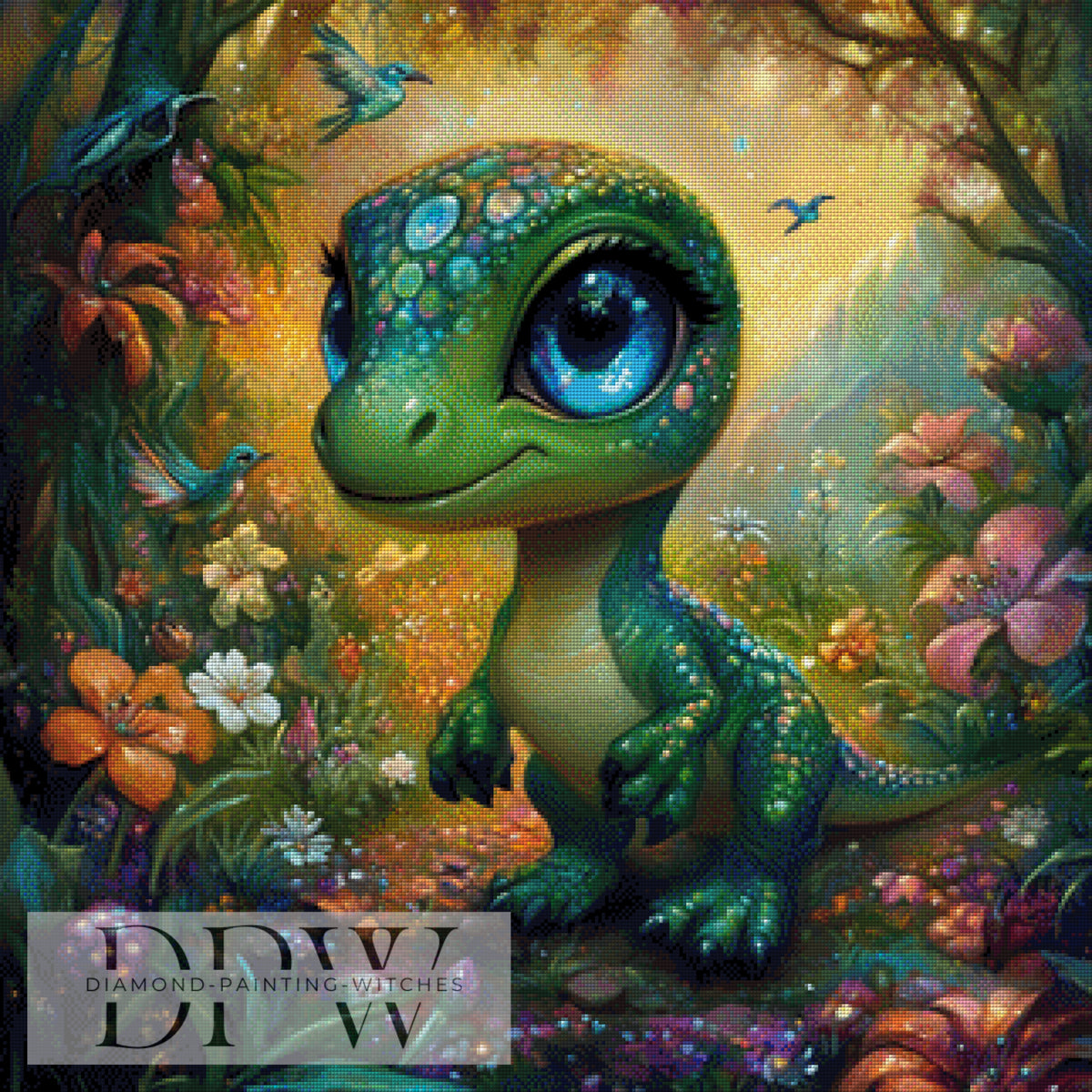 Flower Power Piepsi by Elly_A.I 80x80cm with 300 colors DPW-1076