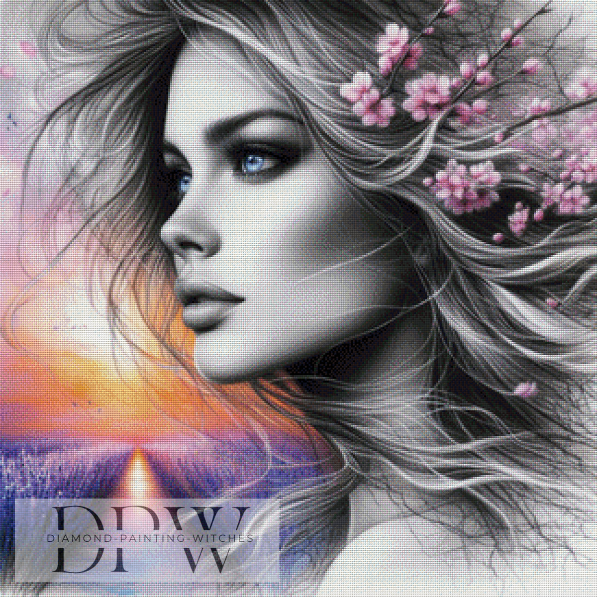 Flower Power Piepsi by Elly_A.I 80x80cm with 300 colors DPW-1076