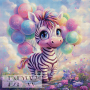 Happy Ballon Zebra by Elly_A.I mit 290 Farben