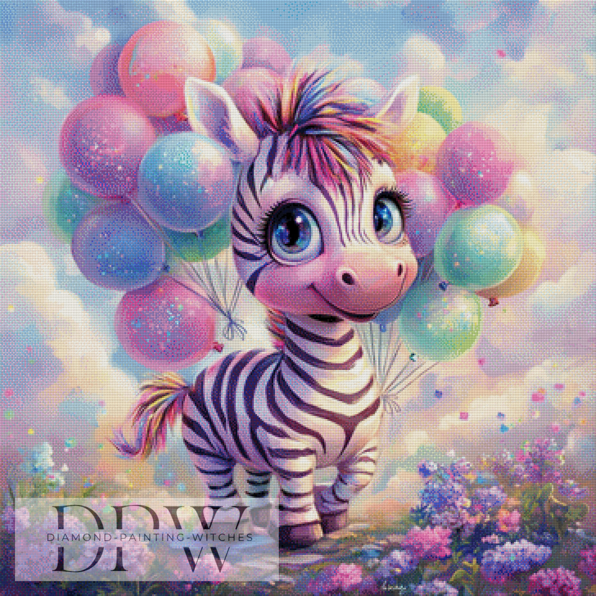 Flower Power Piepsi by Elly_A.I 80x80cm with 300 colors DPW-1076