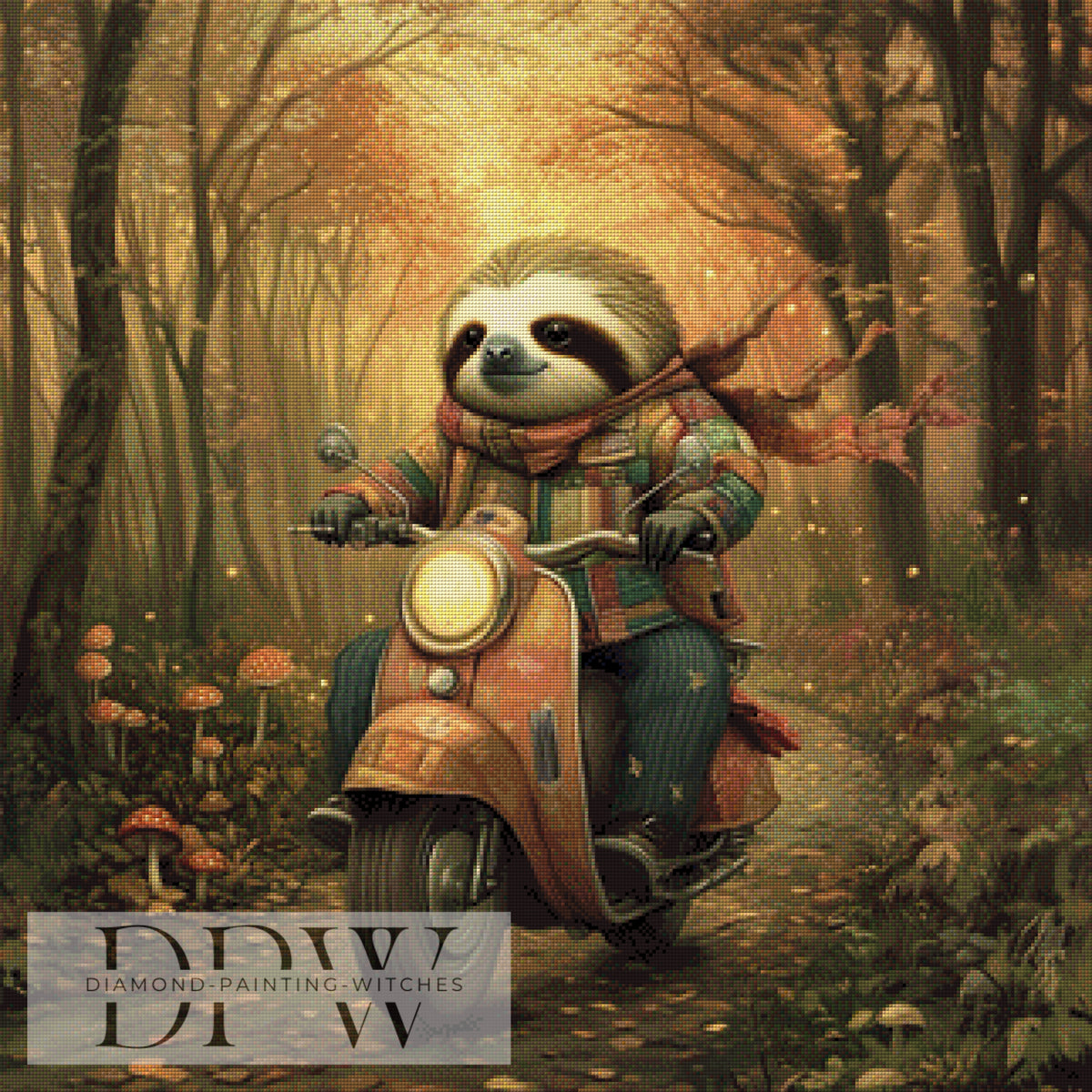 Flower Power Piepsi by Elly_A.I 80x80cm with 300 colors DPW-1076