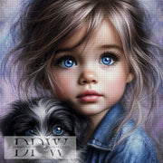 Puppy & Girl by CreatiVart, mit 145 Farben
