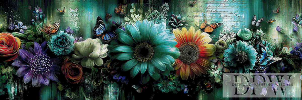 The Dance of Color Blossoms by ellufija with 300 colors