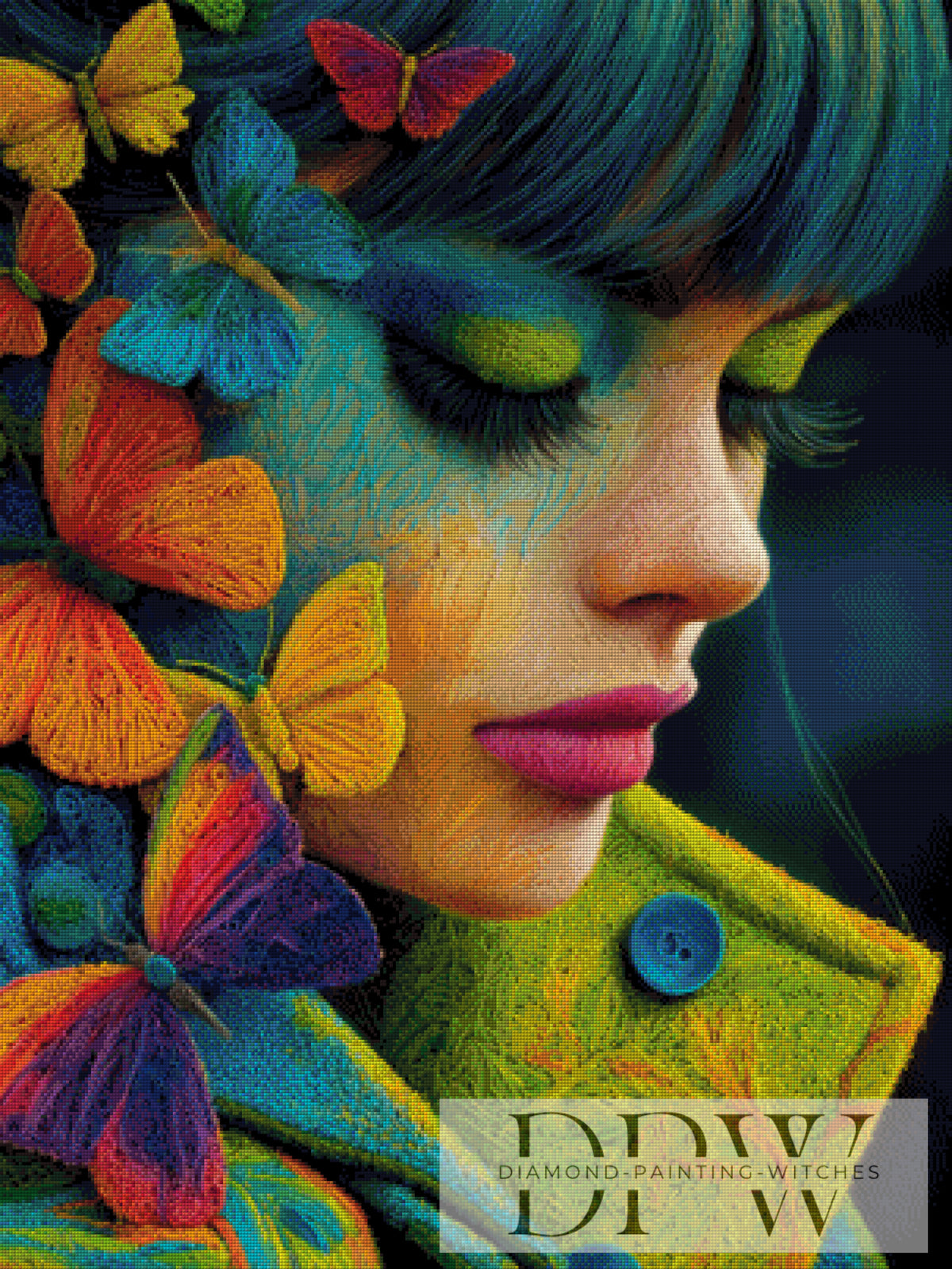 Butterfly Woman by QN with 260 colors