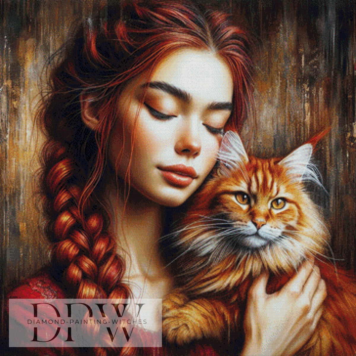 Red tabby Maine Coon by CreatiVart, 90x90m mit 190 Farben