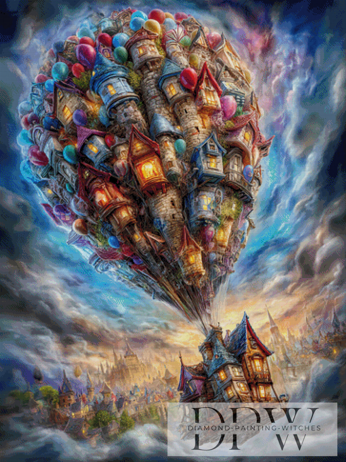 Witch balloon by CreatiVart with 350 colors