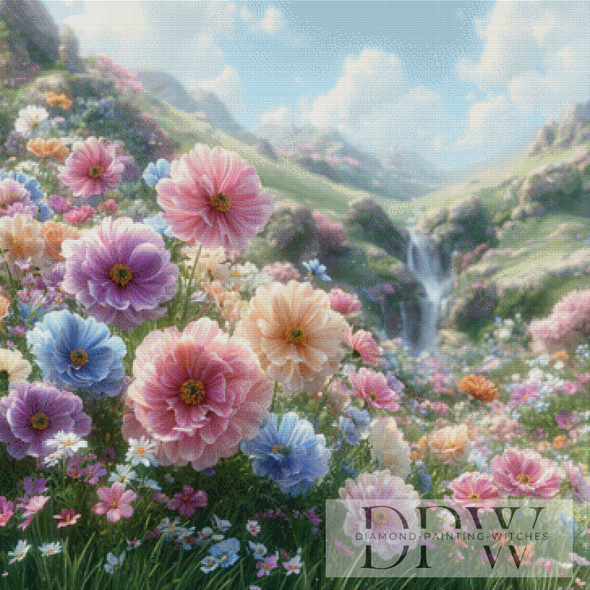 Wildflowers on the Mountain by Lisa Morgan with 280 colors