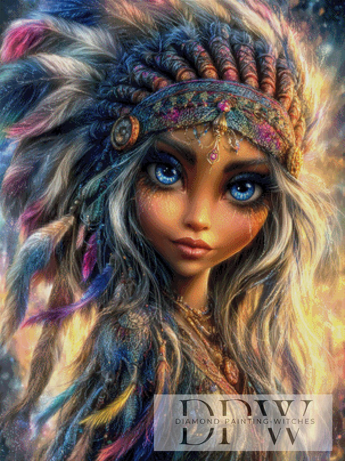 Moon Eyed American Native by CreatiVart with 310 colors