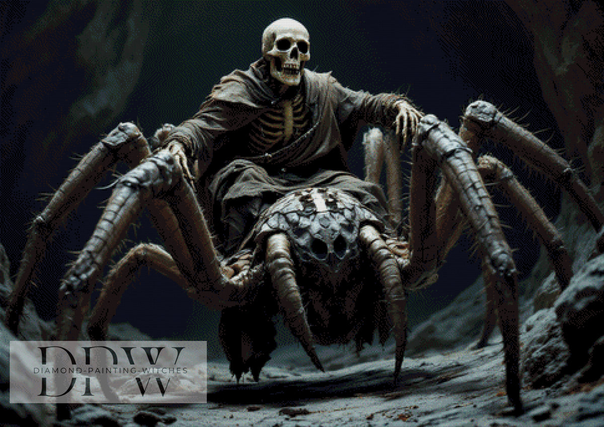 QN作「Skull with Spider」、95色使用