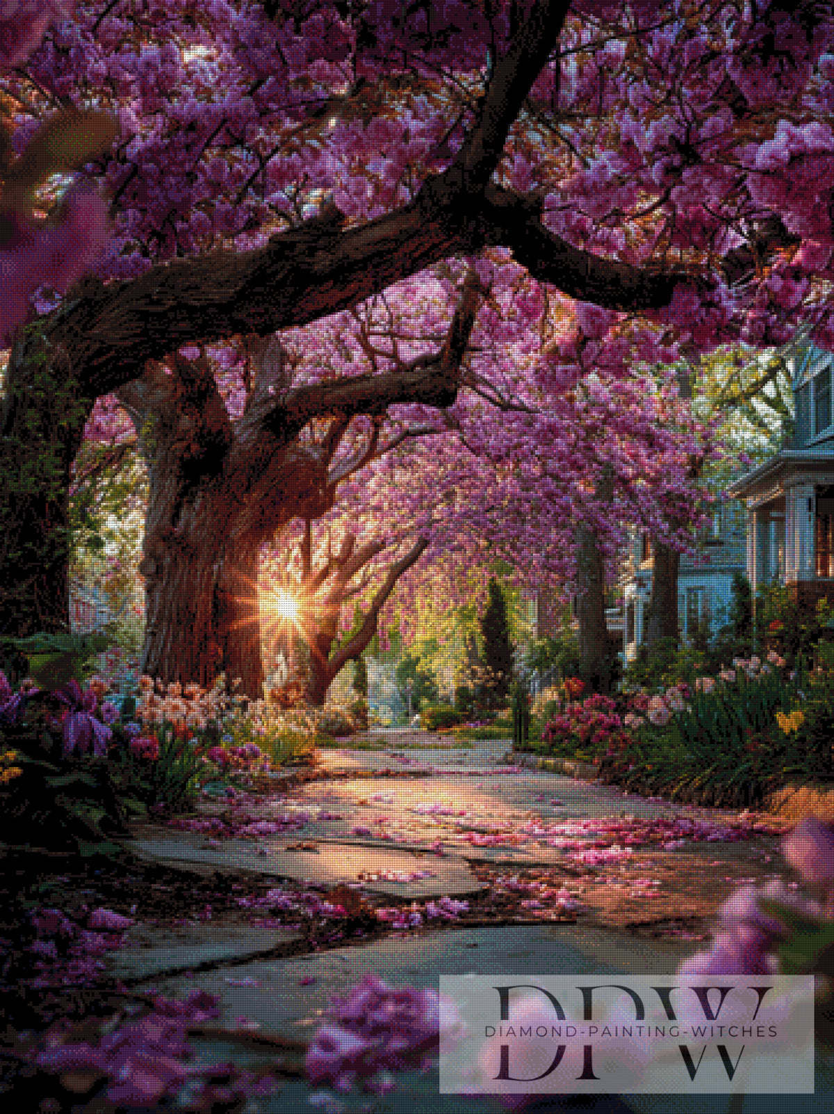 Cherry Blossom Avenue by QN, with 300 colors