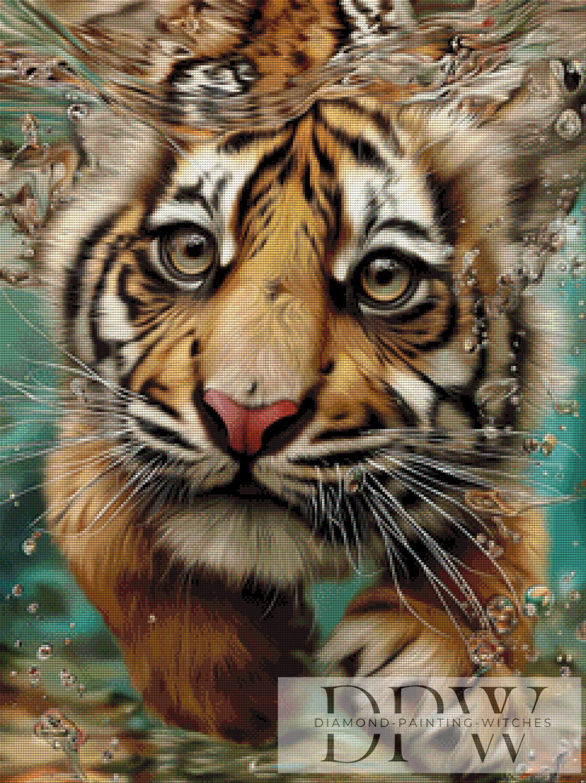 Swimming Tiger by CleoDora with 180 colors
