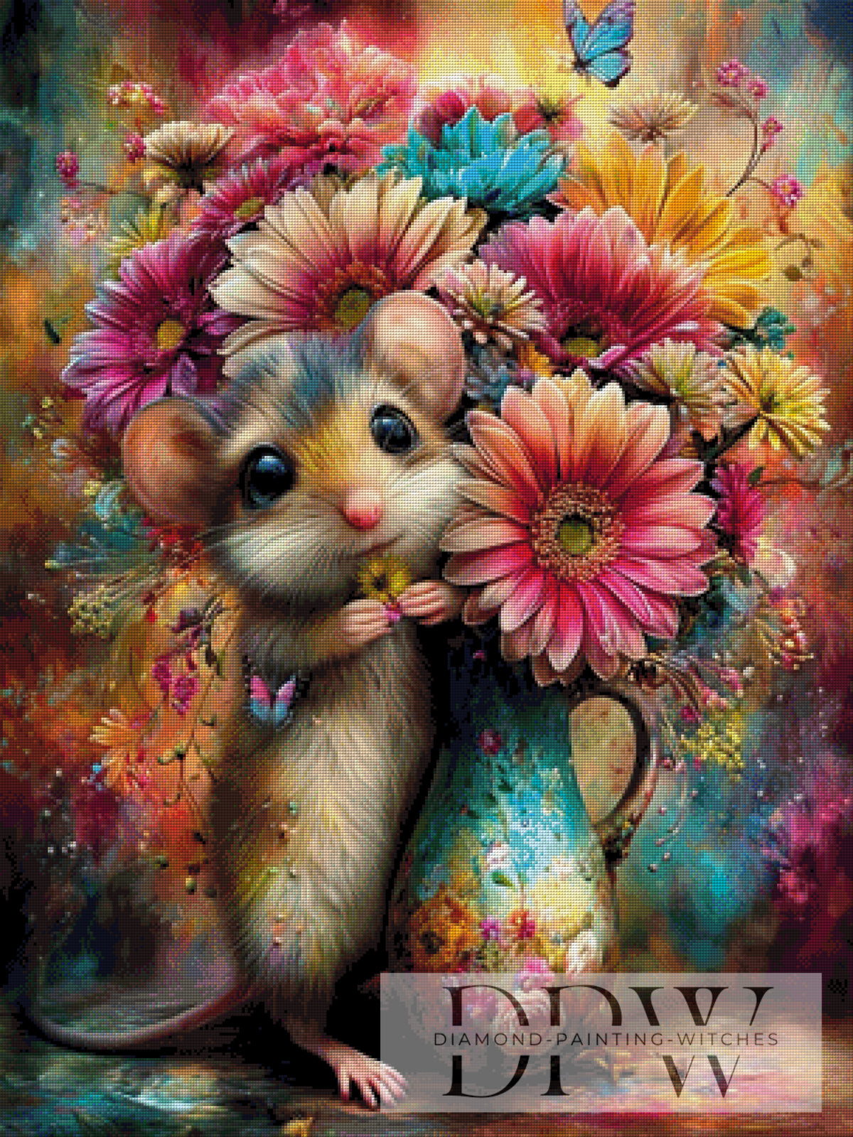 Blumenmausi by CleoDora with 370 colors