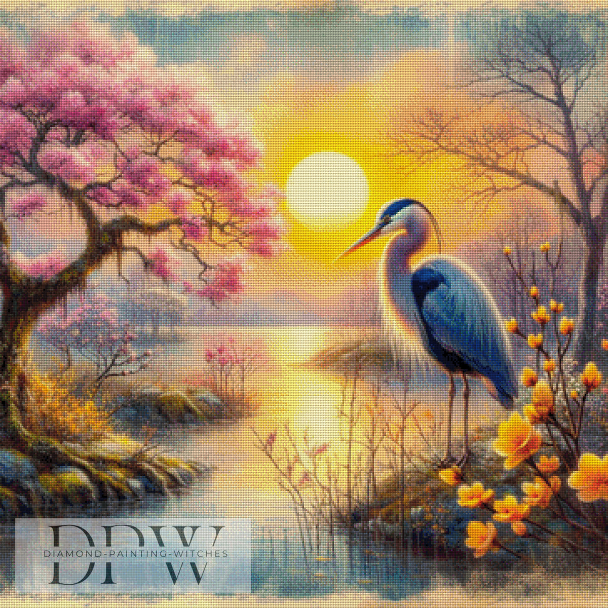 Kranich Landschaft by CreatiVart, mit 270 Farben