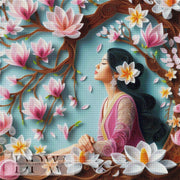 Papyrus Magnolien by CreatiVart, mit 310 Farben
