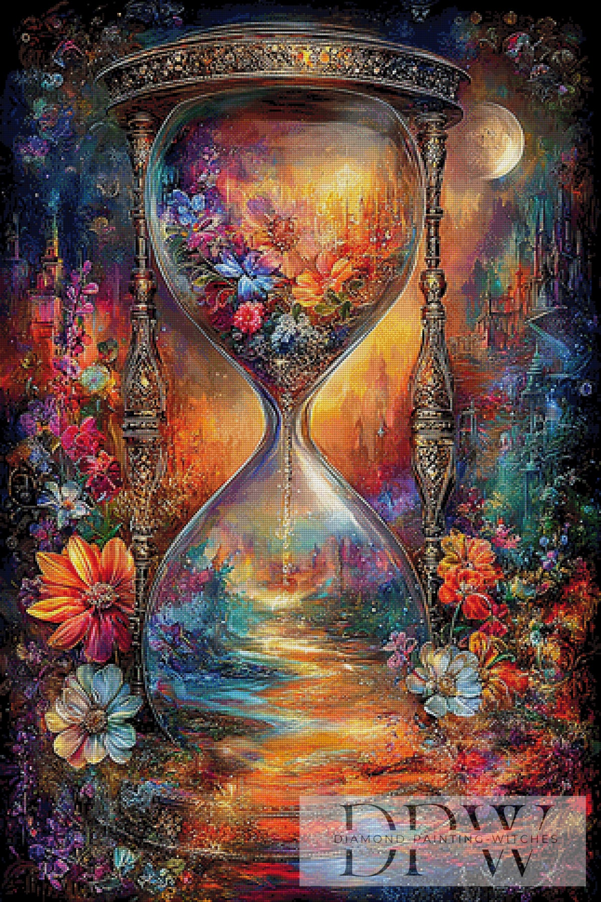 Flower hourglass II by Catill with 390 colors