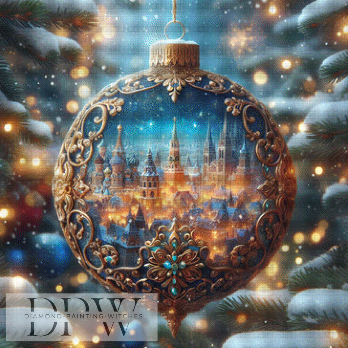 CreatiVart作「クリスマス・シティ」、90x90m、240色