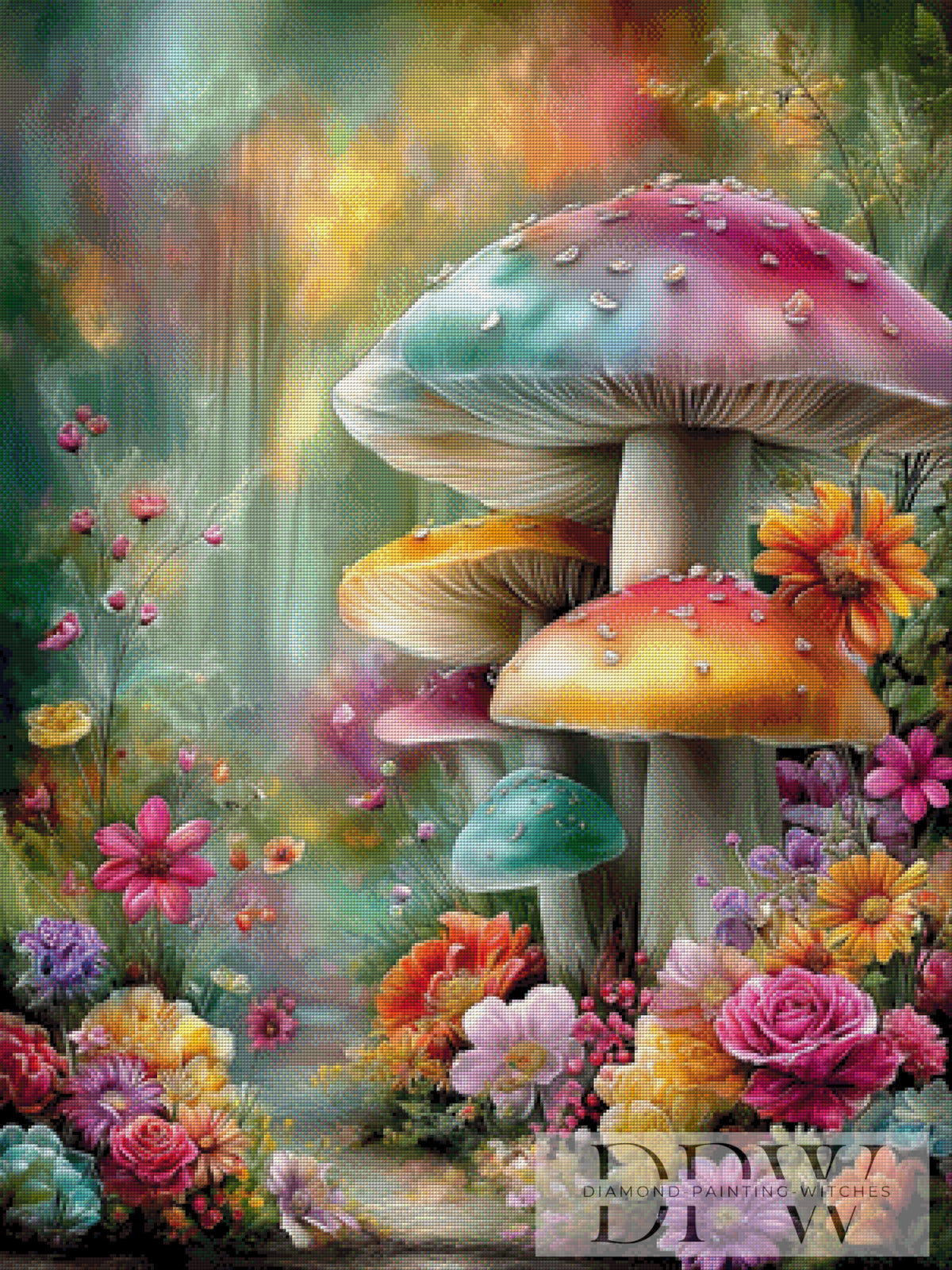 Rainbow mushrooms by CleoDora with 370 colors