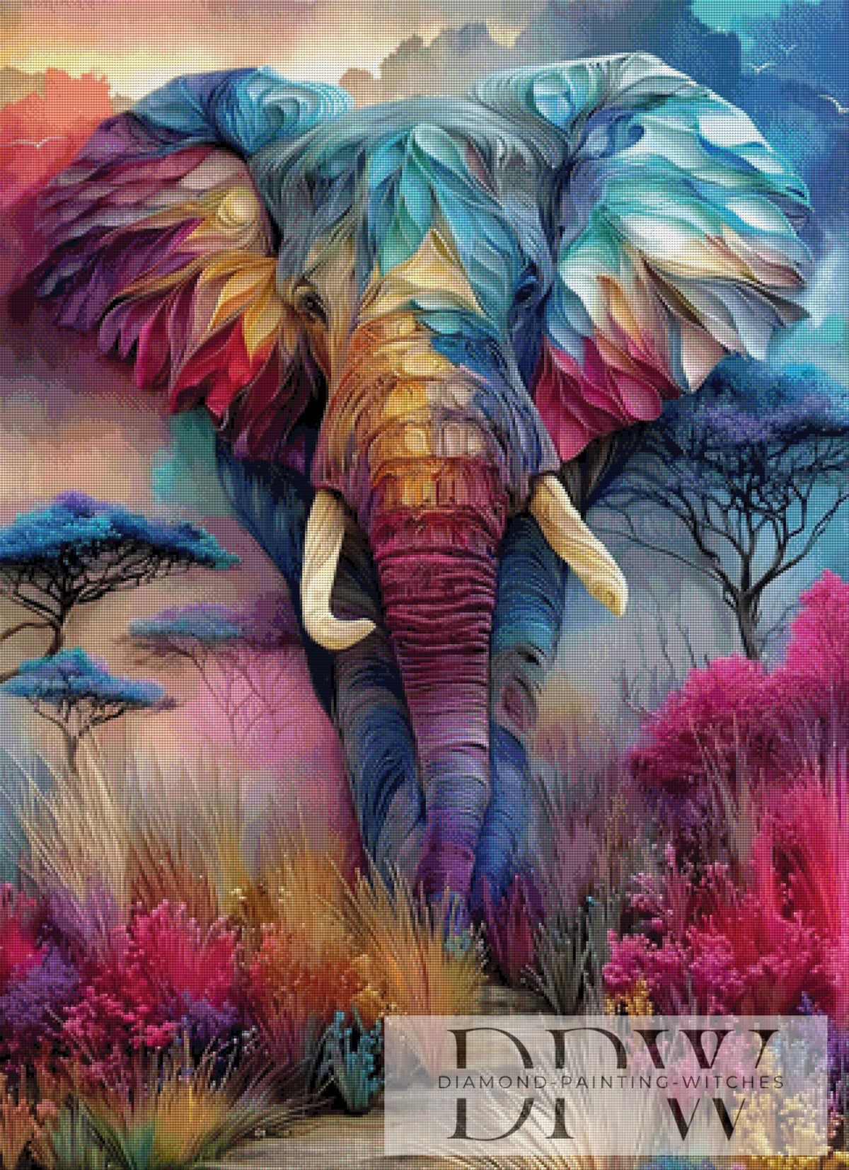 QNによる「Vie africaine colorée」、330色使用