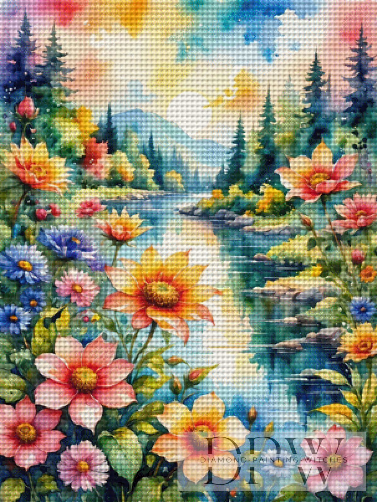 Blümchen am Fluss by Sunshine mit 400 Farben