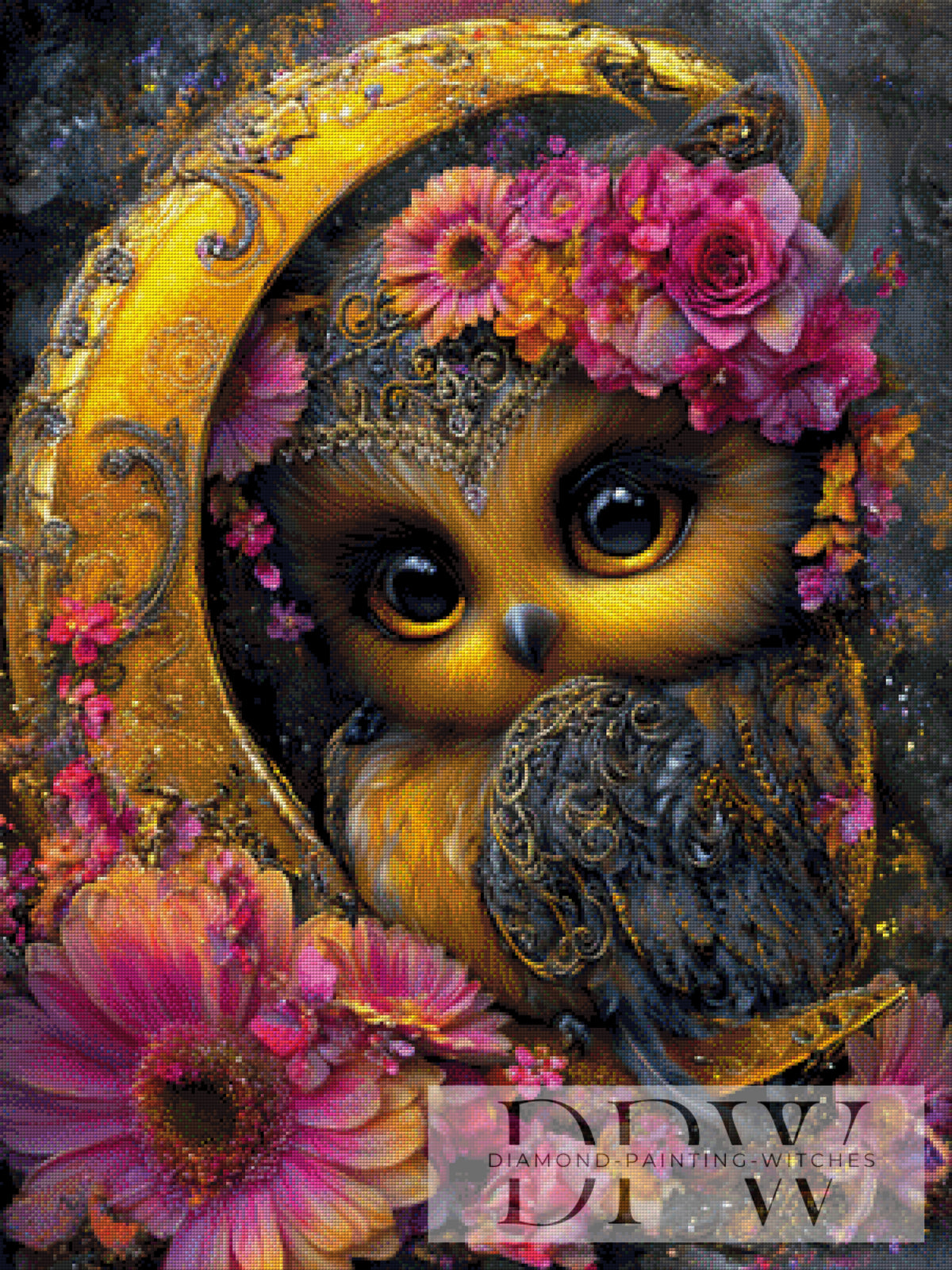 Golden Owl by Elly_A.I with 290 colors
