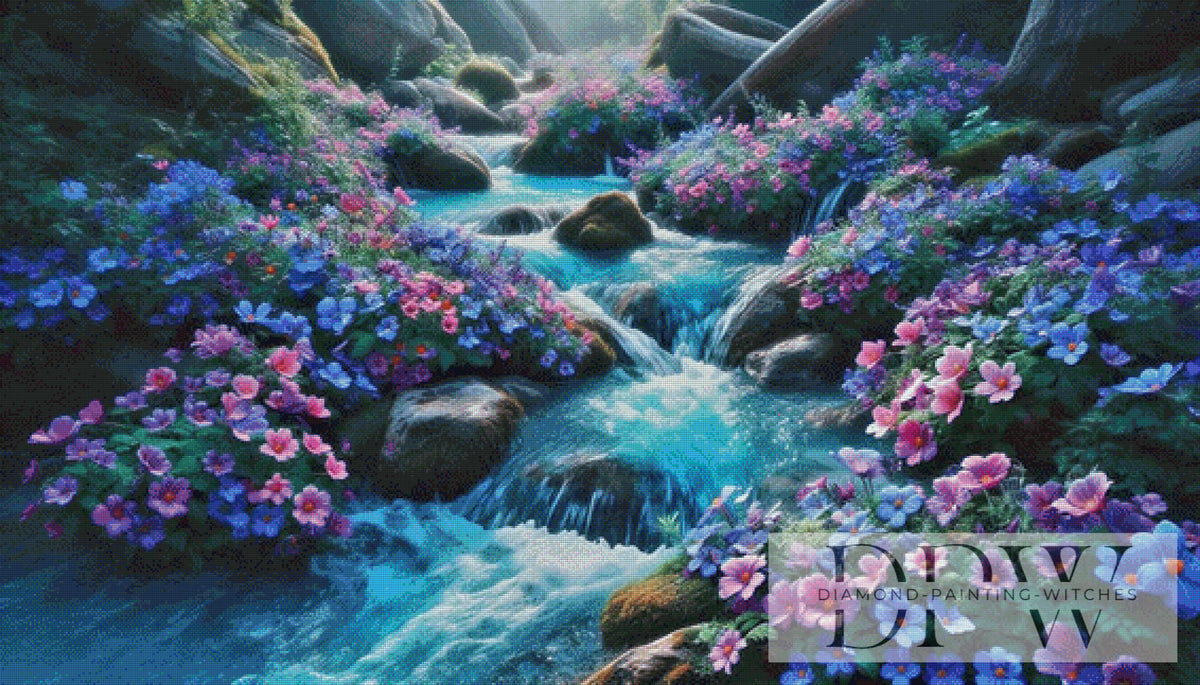 Deep Blue Desert by Artifey, 90x90cm with 200 colors DPW-019