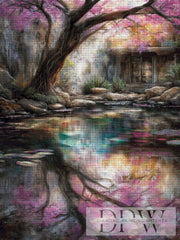 Alter Baum am See by Elly_A.I mit 250 Farben