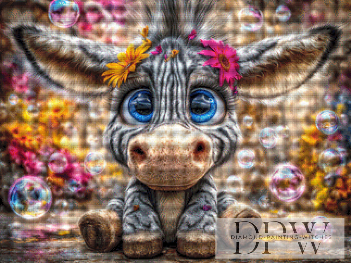 The Little Cheeky Zebra by CreatiVart with 300 colors