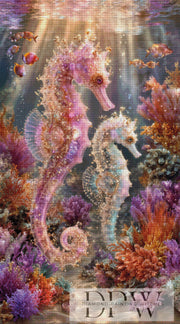 Shimmering Seahorses by Pixxel Pics with 270 colors
