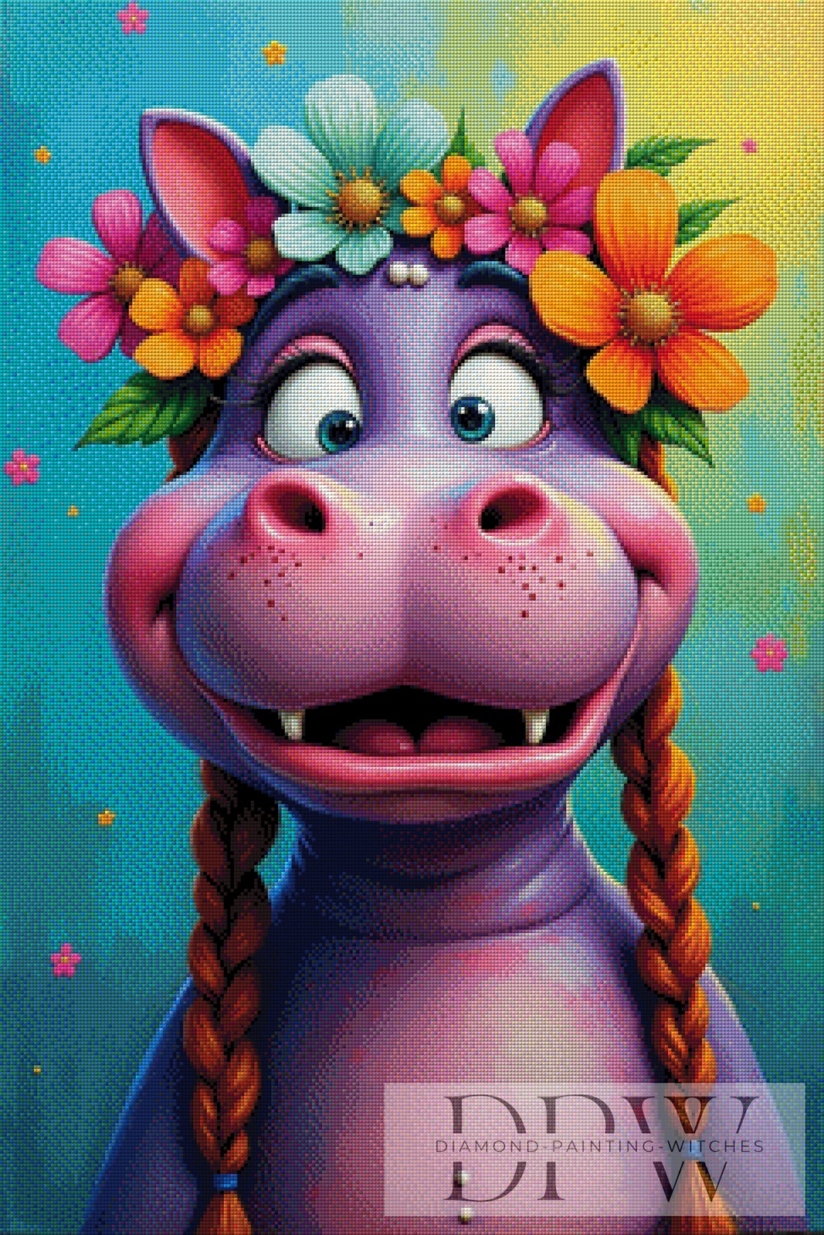 Hippi Hippo by CreatiVart with 340 colors