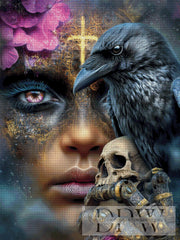 Woman and Raven by Elly_A.I mit 230 Farben