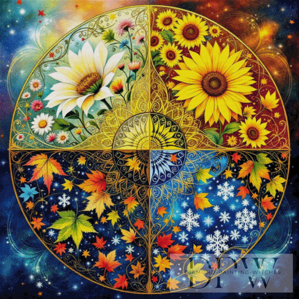Four Seasons Mandala by QN, mit 360 Farben
