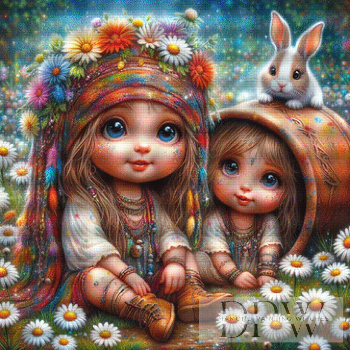 Hippie Girls by CreatiVart with 360 colors