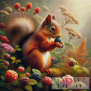 Squirrel likes berries by CreatiVart with 260 colors