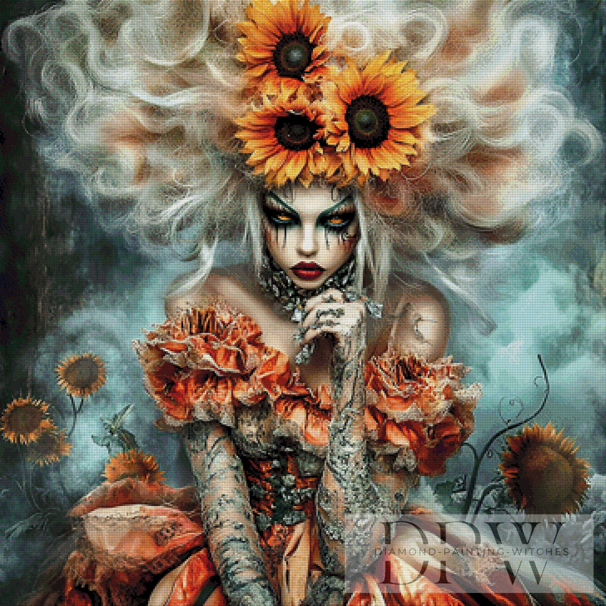 Sunflower Woman by Catill with 220 colors