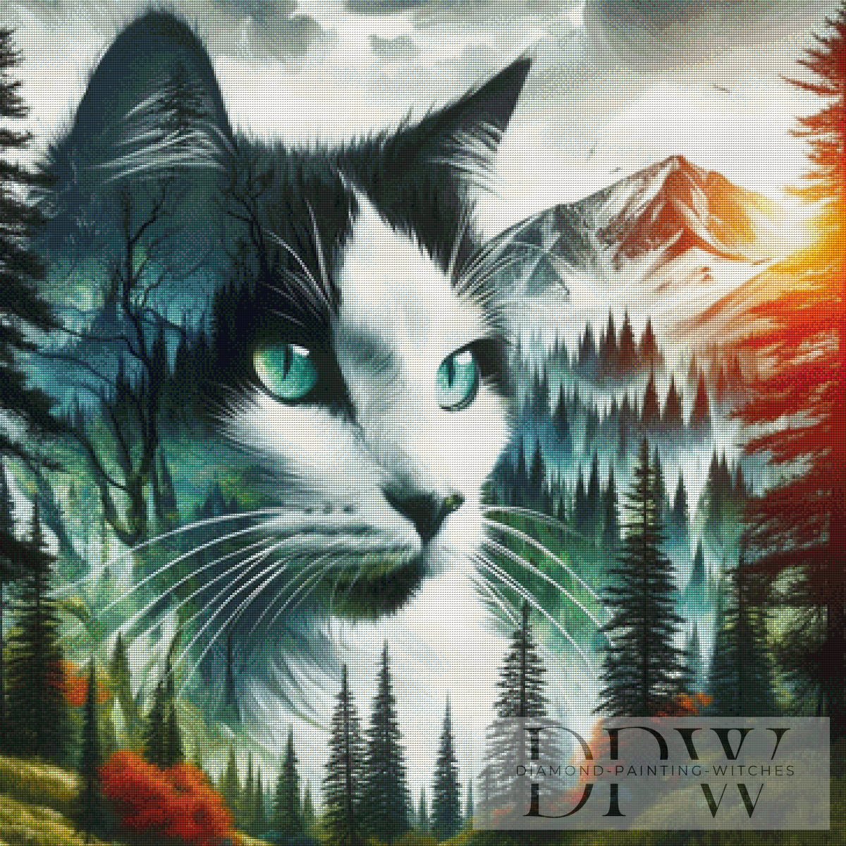 Forest Cat by CreatiVart with 260 colors
