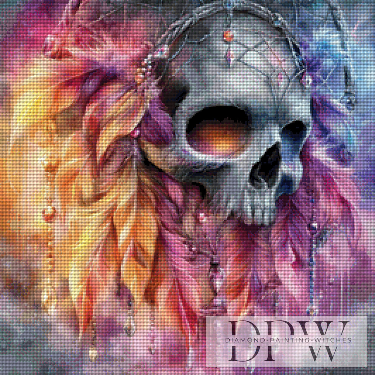 Feather Skull by Sweet_Loco_AI mit 250 Farben