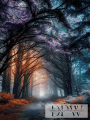Herbstpfad ins Licht by Elly_A.I. mit 195 Farben