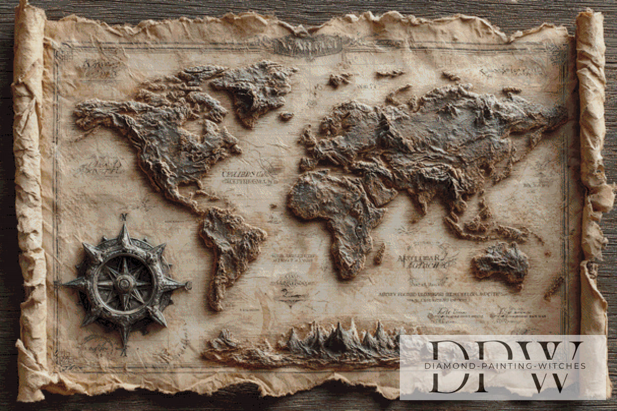 Antique World Map by theA.art with 95 colors